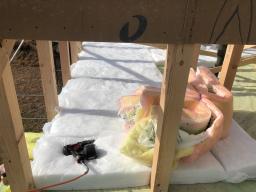 桁上断熱の様子