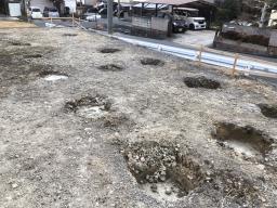 地盤補強の様子