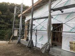 外壁の防水紙張り１