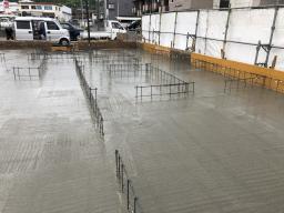 ベタ基礎部分打ち込み終了